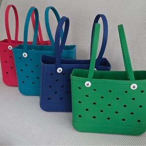 Colorful Perforated Tote Bag Set